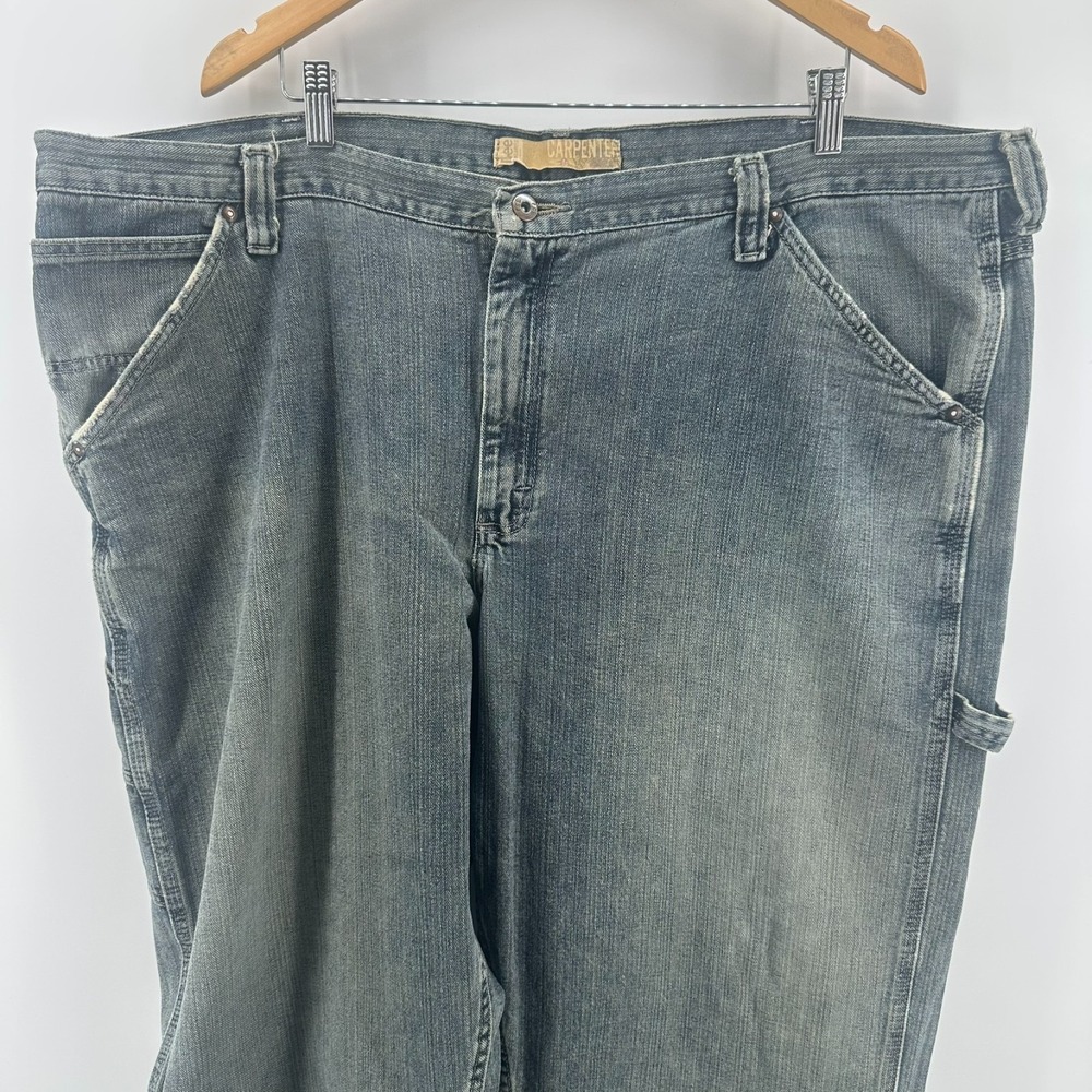 Lee Jeans Mens 46x30 Light Blue Carpenter Straight Denim 5 Pocket Grunge Y2K